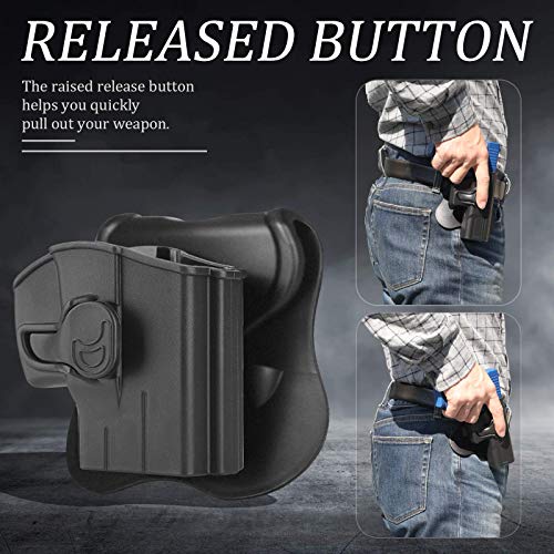 CYTAC OWB Holster for Taurus G2 G2C G2S G3 G3C G3X G3XL TX22 Compact, Optics Cut & Red Dot Sight Ready(No Laser), Right Handed - Image 2
