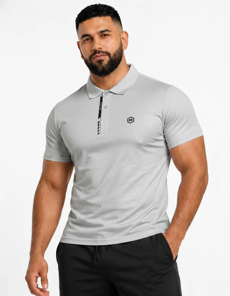 Prima Ace Men's Polo Outdoor & Active Luxury Light Grey