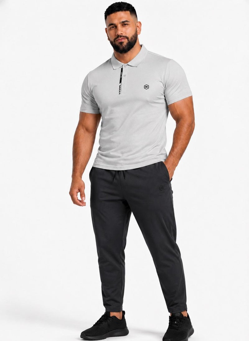 بريما إيس رجالي Polo الهواء الطلق والنشاط لاكشري Light Grey - Image 4