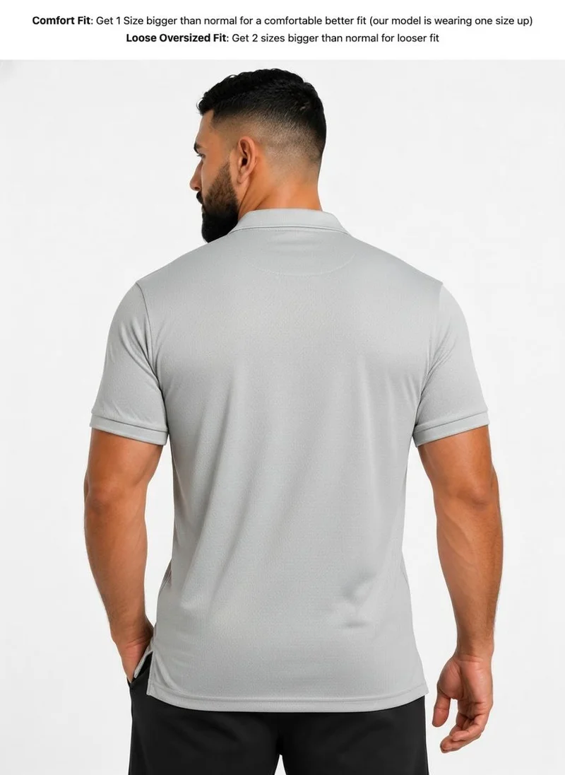 Prima Ace Men's Polo Outdoor & Active Luxury Light Grey