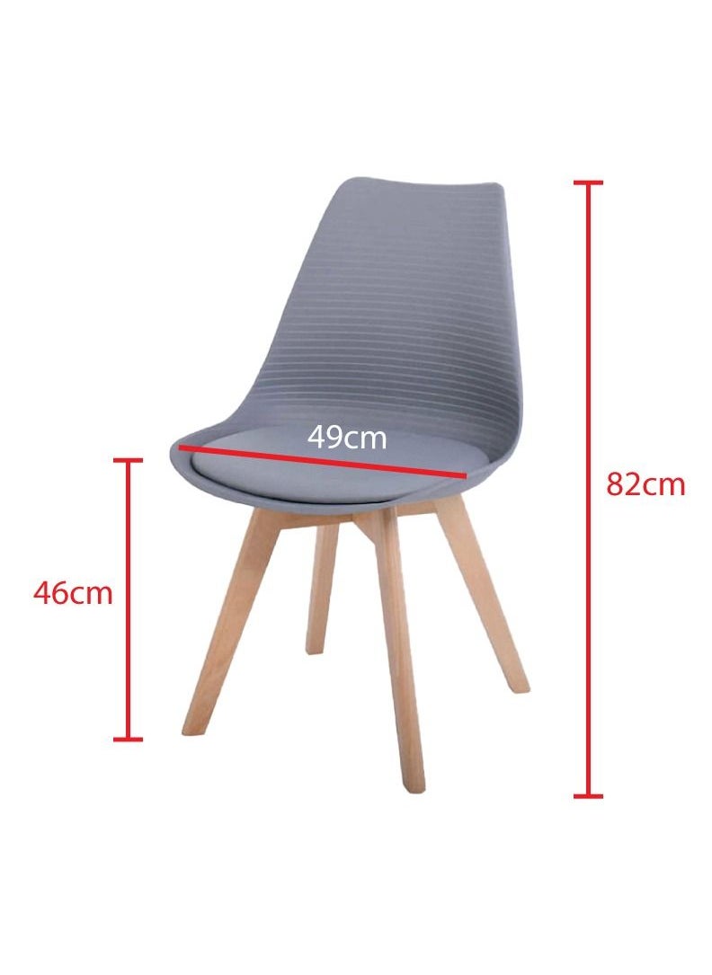 JILPHAR FURNITURE Jilphar Furniture  Modern Dining Chair with Wooden Legs JP1154A  - Image 4