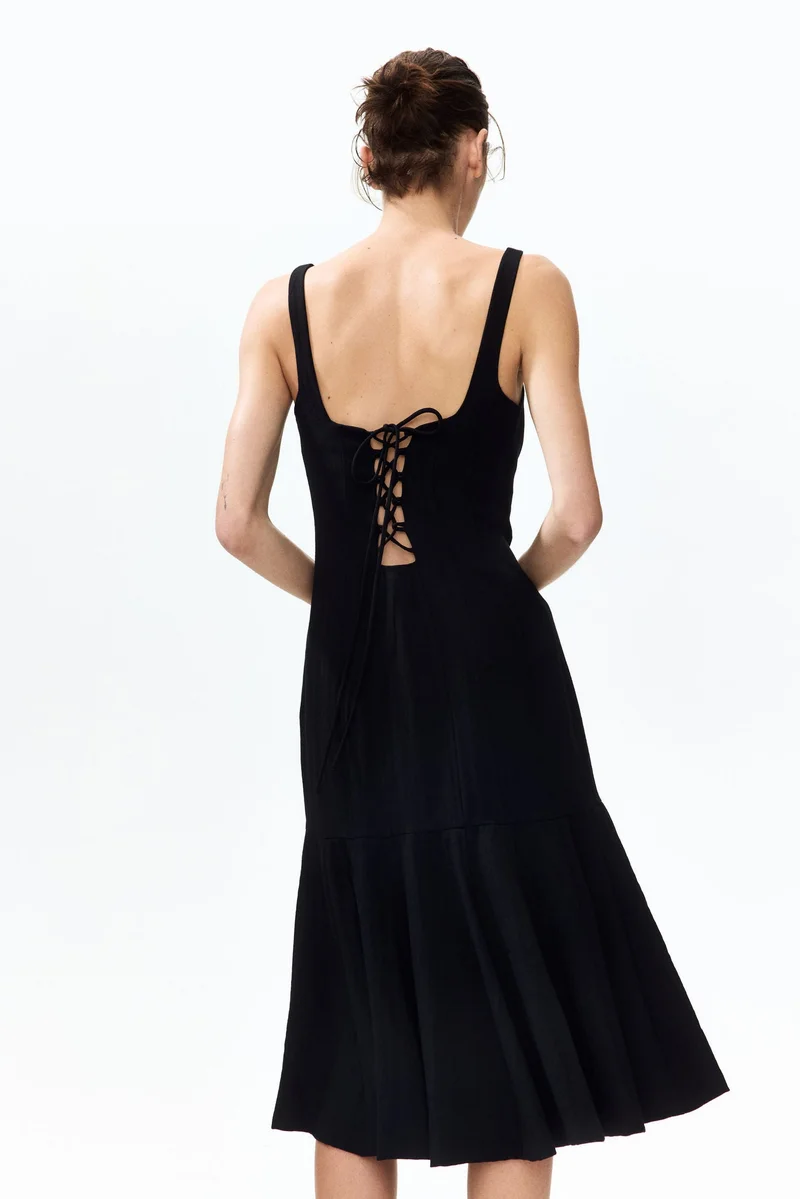 H&M  Flared-skirt midi dress for Women | Best Price UAE