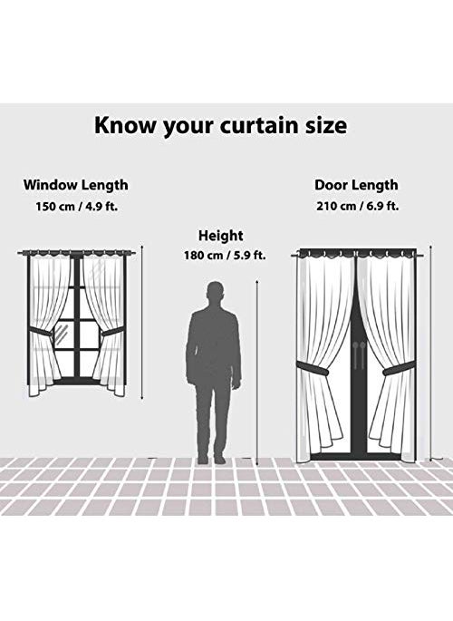 INIKA CREATION INIKA CREATION Eyelet Polyester Tissue Curtain White 5 Feet Set of 1  - Image 3