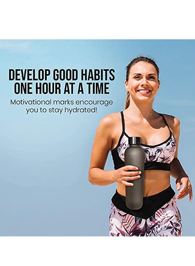TYCOM Drinking Water Bottle With Time Marker - 1L Leak-Proof BPA Free Motivational Reusable 32oz Water Bottles With Times To Drink - Ideal For Fitness Sports Travel Gym & Outdoor  - Image 4