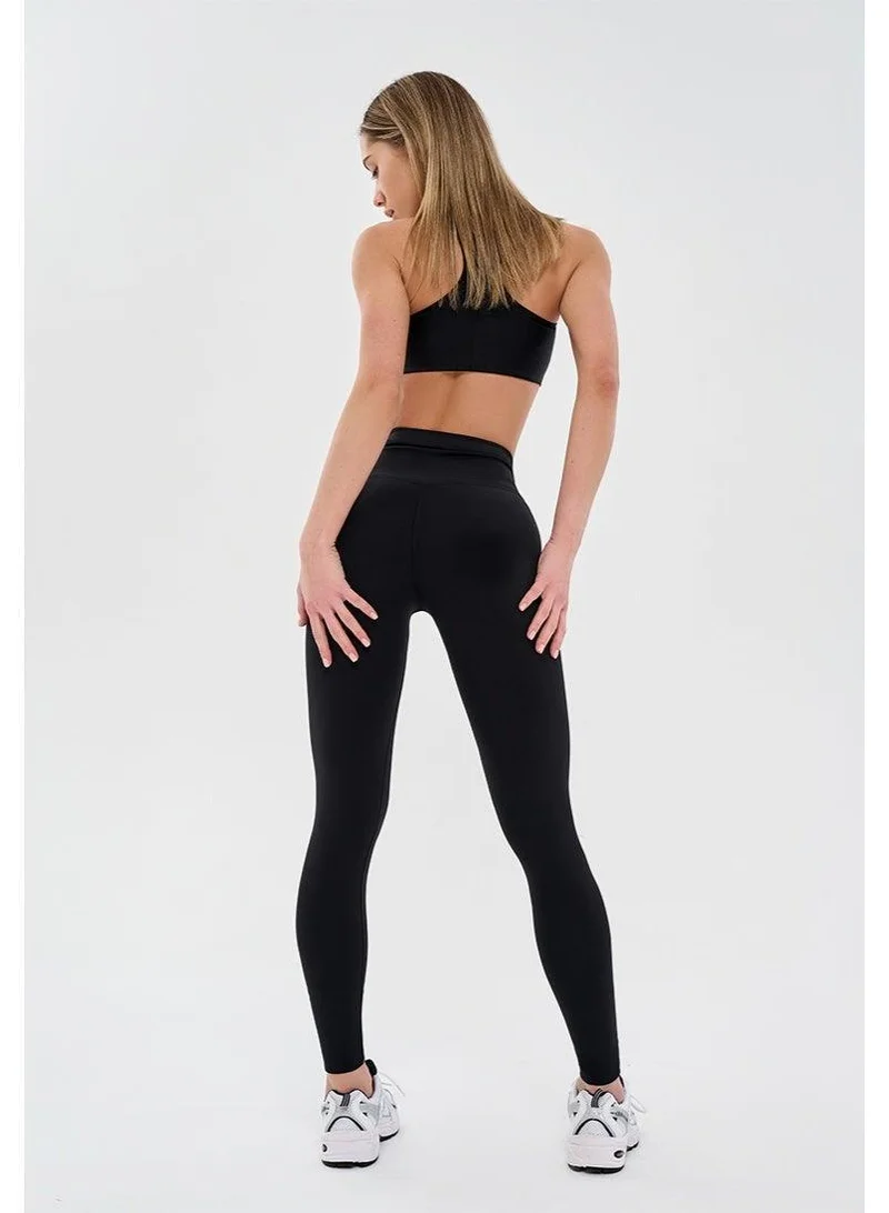 Bona Fide Staylace Black Staylace High Waist Tummy Control Gym Leggings for Women for Women | Best Price UAE