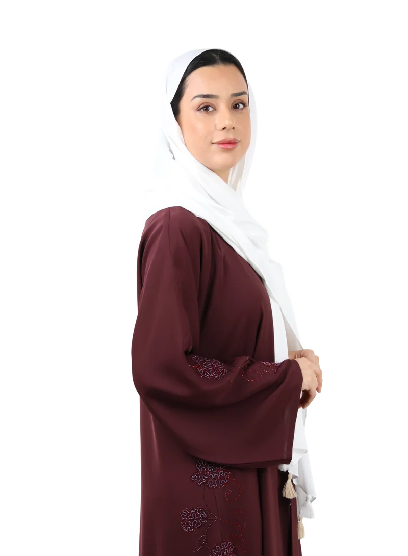 Jameela  Crinkle Cotton Scarf with Tassel Trim (White) for Women | Best Price UAE