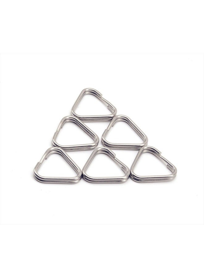 HITHUT 6pcs Camera Eyelet Ring Split Ring Lug Ring Triangle Strap Ring Hook for DSLR RF Mirrorless Camera (Stainless Steel) - Image 1