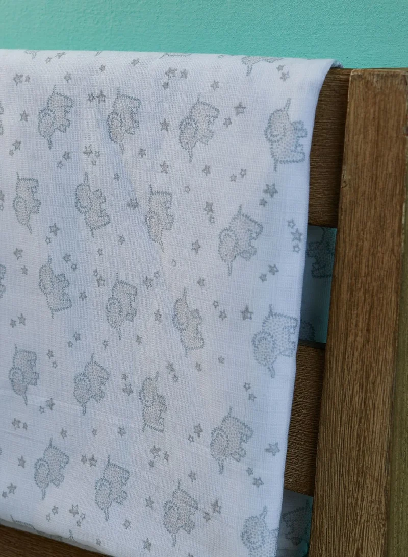 JoJo Maman Bebe Extra Large Elephant Print Muslin