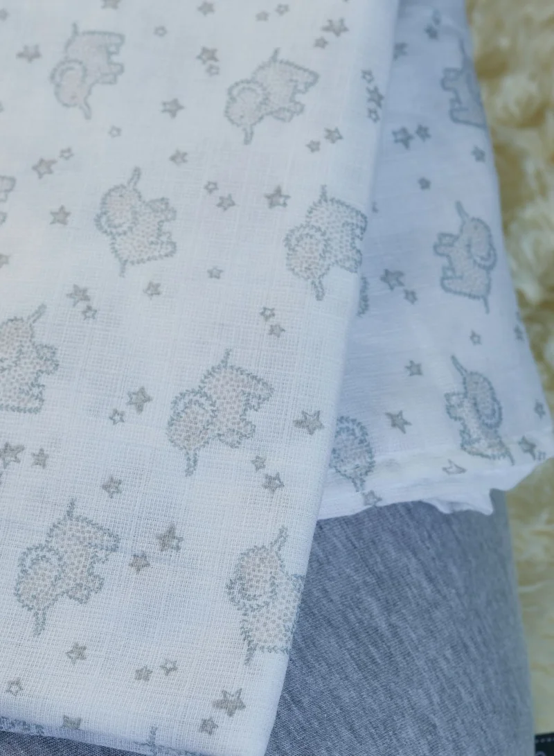 JoJo Maman Bebe Extra Large Elephant Print Muslin
