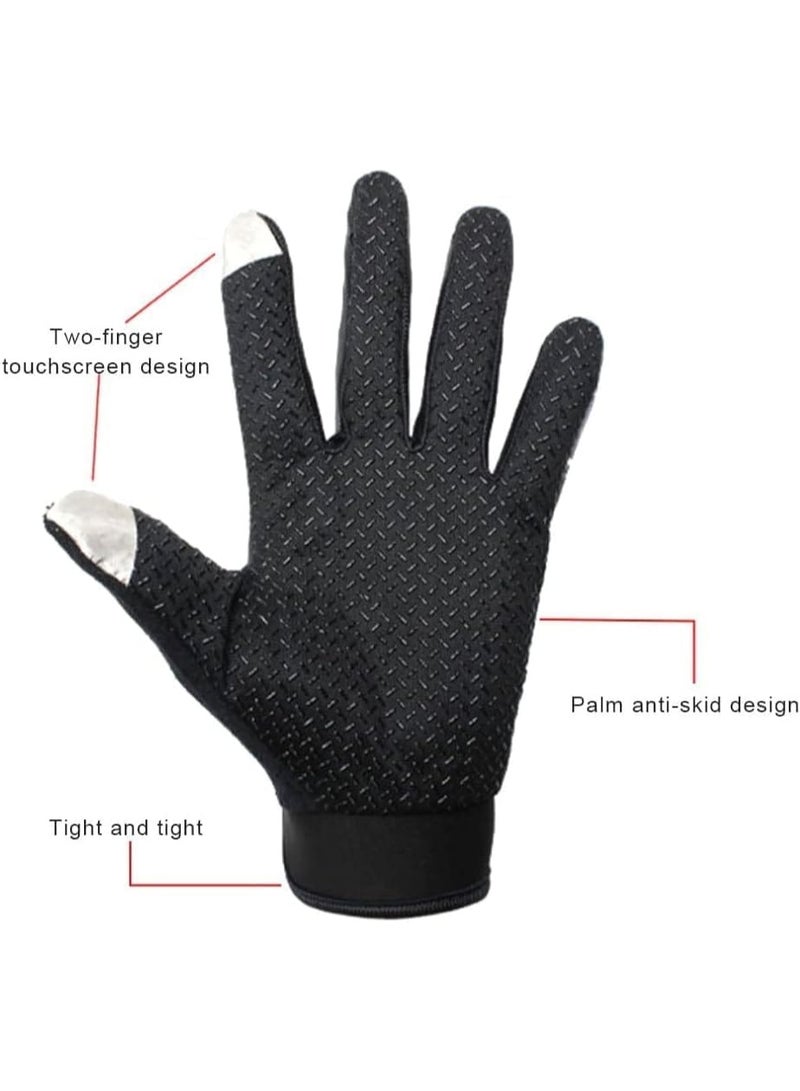 Cycling Gloves | Non-slip, Sun-protective Gloves for Men and Women | Warm, Heat-resistant Gloves for Mountain Biking, Motorcycling, Cricket, Tennis, and Outdoor Sports (Red) - Image 2