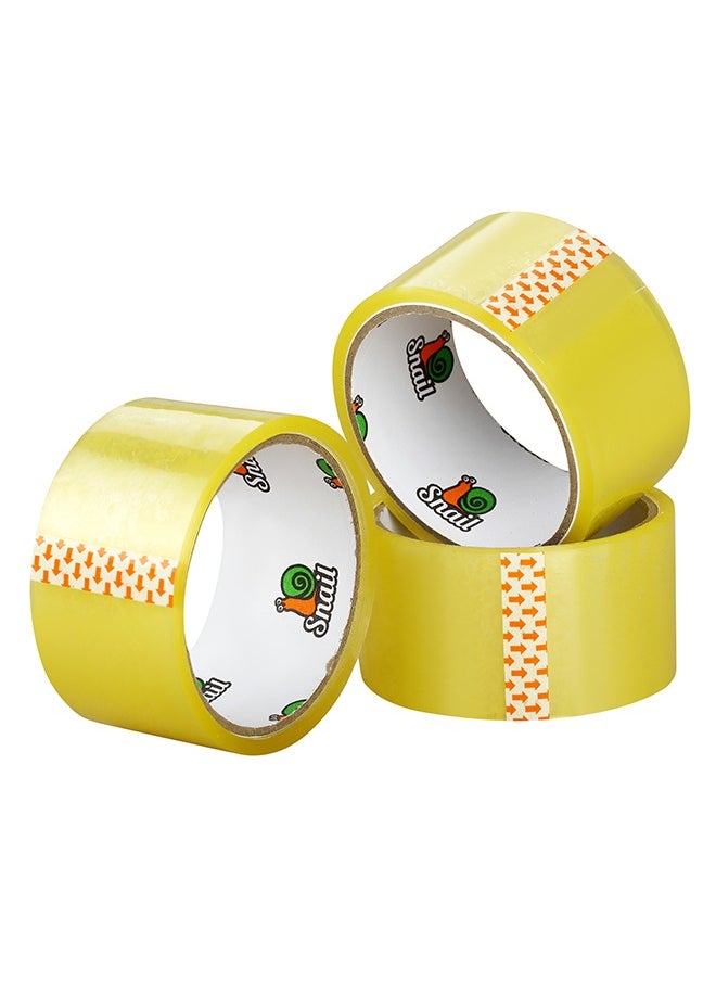 LAWAZIM - Snail Transparent Packaging Tape - 3 Piece 48mm x 36m Clear Tape Refill Roll Set for Wrapping, Stationery, Office, Home, and School - Transparent Adhesive Tape for General Use - Image 1