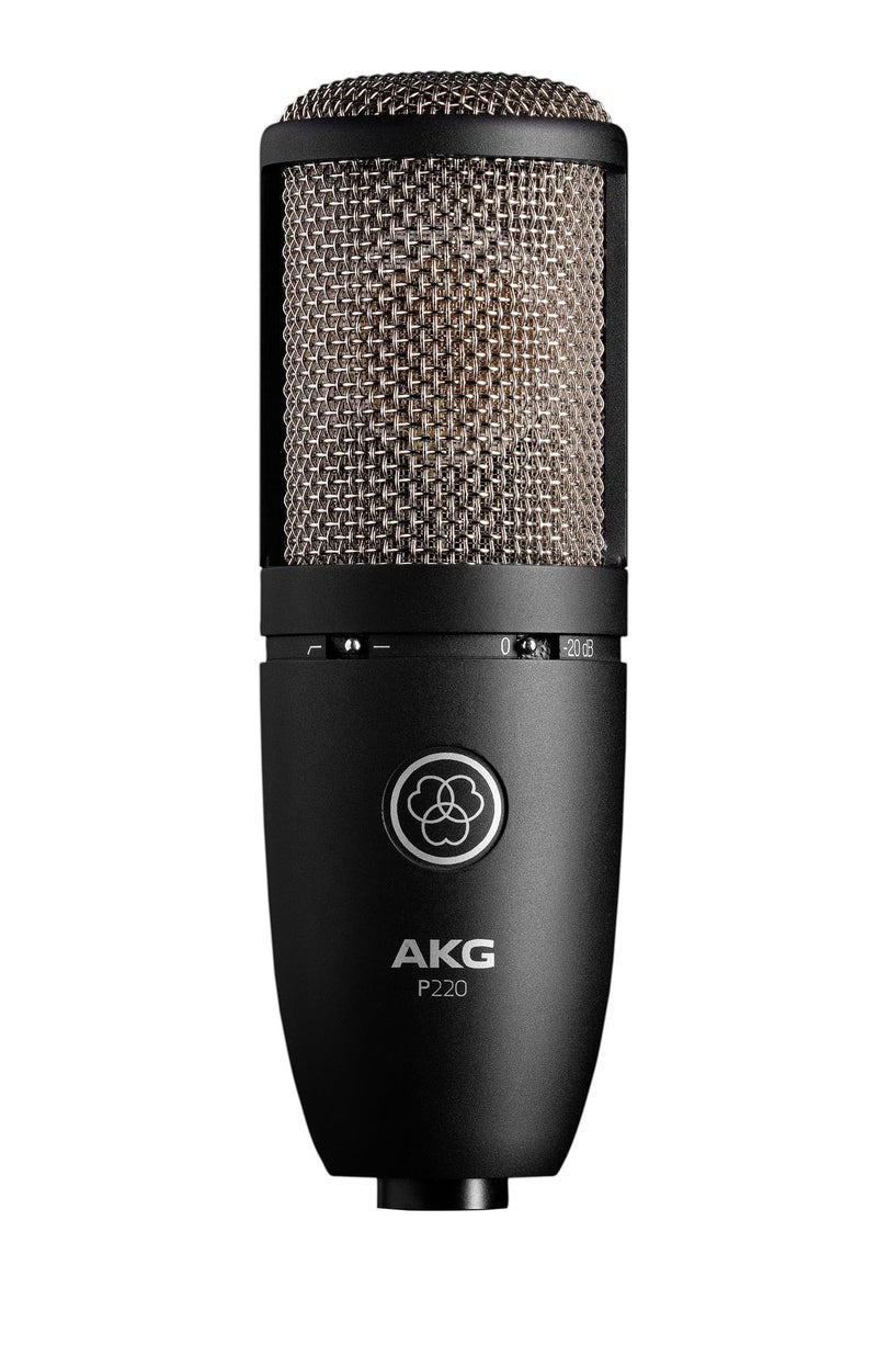 AKG P220 High-Performance Large Diaphragm True Condenser Wired Unidirectional Microphone (Black) - Image 1