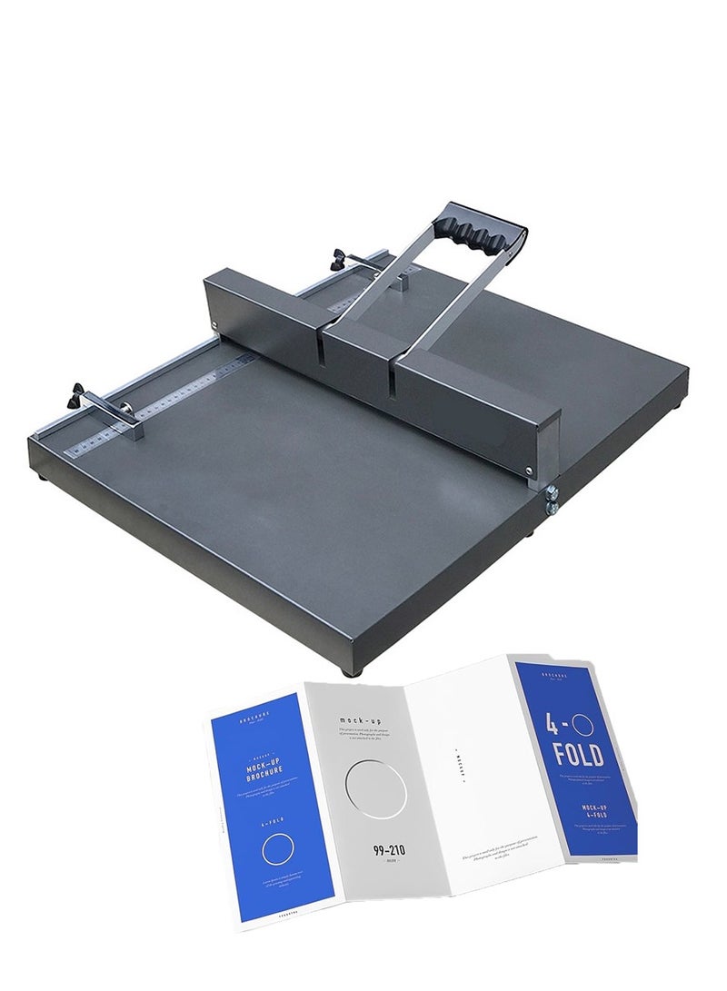 كيدل آلة طي الورق اليدوية مع 2 كتلة قابلة للتعديل ومسطرة تحديد المواقع المترية/الإمبراطورية للورق والبطاقات - Image 1