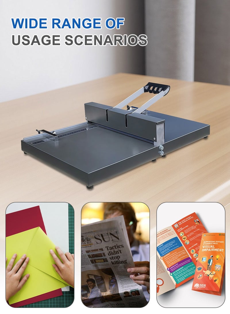 كيدل آلة طي الورق اليدوية مع 2 كتلة قابلة للتعديل ومسطرة تحديد المواقع المترية/الإمبراطورية للورق والبطاقات - Image 2