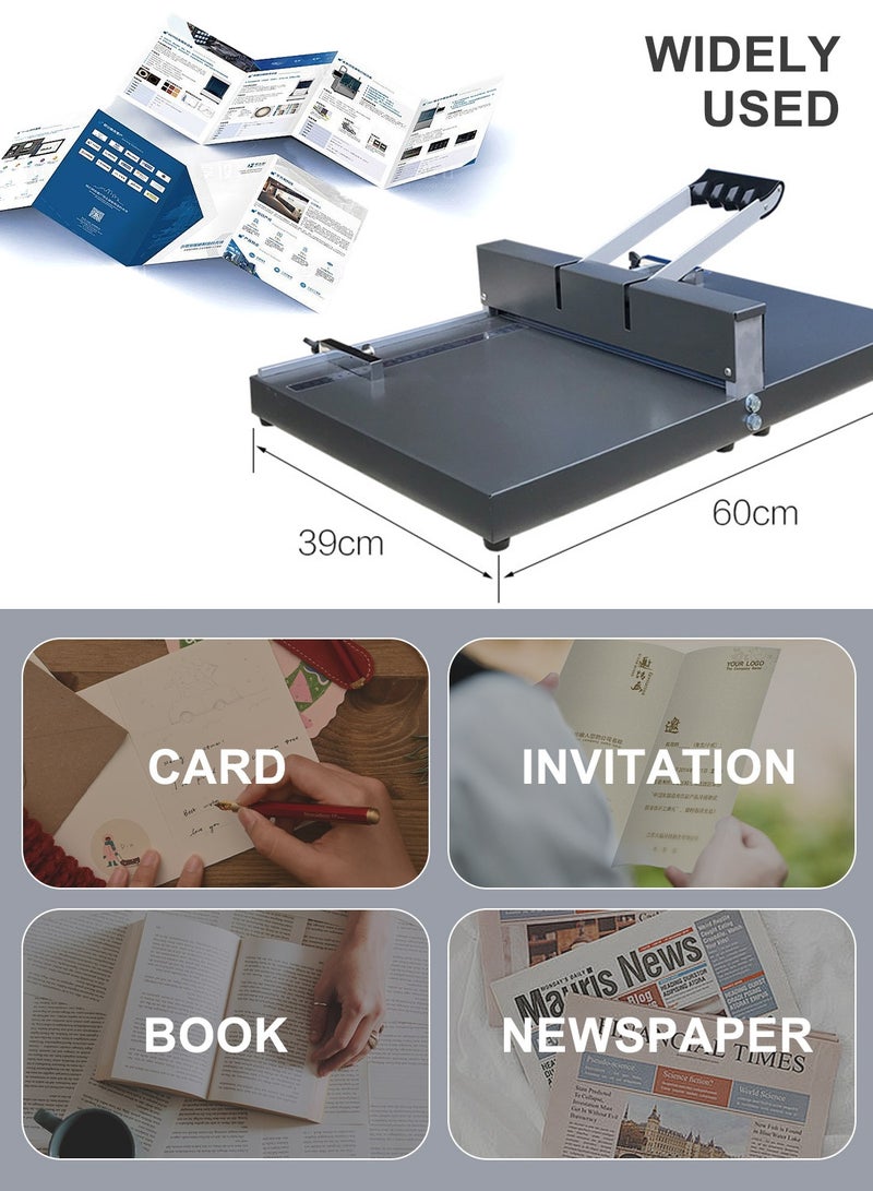 كيدل آلة طي الورق اليدوية مع 2 كتلة قابلة للتعديل ومسطرة تحديد المواقع المترية/الإمبراطورية للورق والبطاقات - Image 4