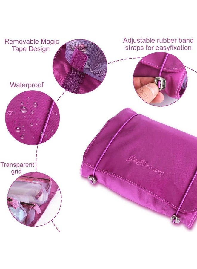 Gra8 Foldable 4 in 1 Foldable Toiletry Bag for Travel, Detachable Makeup Pouch, Travel Organizer for Women Makeup,Toiletry Bag for Travel Removable Makeup Bag,Cosmetic Organizer (1Pcs) (Multicolor) - Image 5
