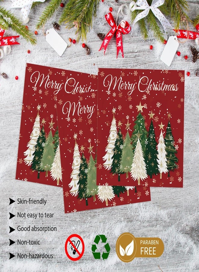 KFJBPB 72PCS Christmas Paper Plates and Napkins Party Supplies, Xmas Tree Disposable Tableware Set for Winter Holiday Christmas Decoration 24 Guests - Image 4