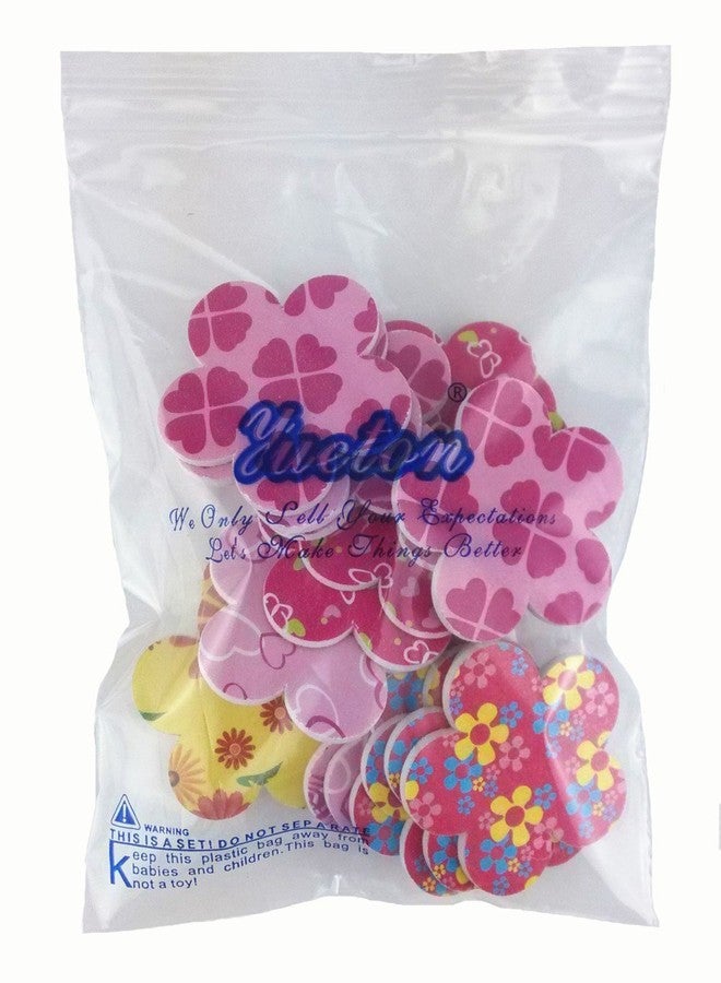 yueton 20pcs Flower Shape Colorful Printing Style Double Sided Nail Files Emery Board Cosmetic Manicure Pedicure Tool - Image 4