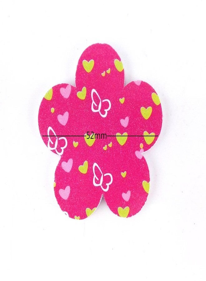 yueton 20pcs Flower Shape Colorful Printing Style Double Sided Nail Files Emery Board Cosmetic Manicure Pedicure Tool - Image 3