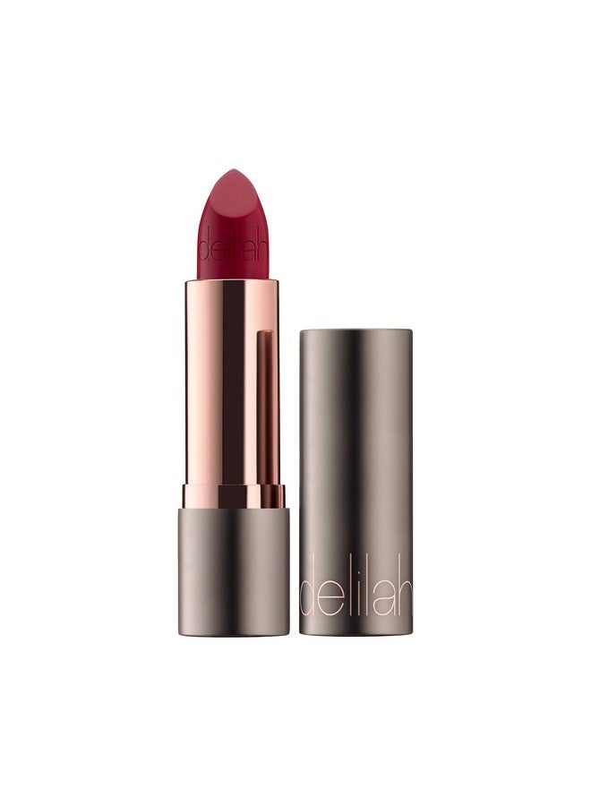 delilah  Colour Intense Cream Lipstick Delivers Instant Color Payoff Nourishes And Protects Lips Semi Matte Finish Glides On Smoothly Vegan Friendly Paraben Free Vintage 0.13 Oz - Image 2