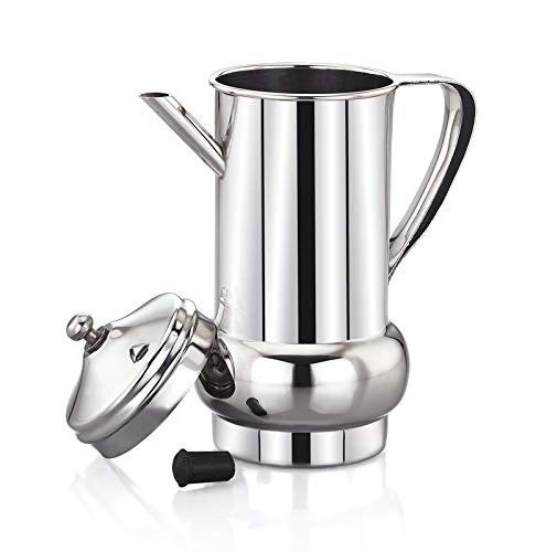 Expresso Stainless Steel Olive Oil Dispenser Pot – Leakproof 1L, Oil Pourer, Oil Can & Salad Dressing Storage with Lid for Kitchen, Cooking, Home & Restaurant Use - Image 2