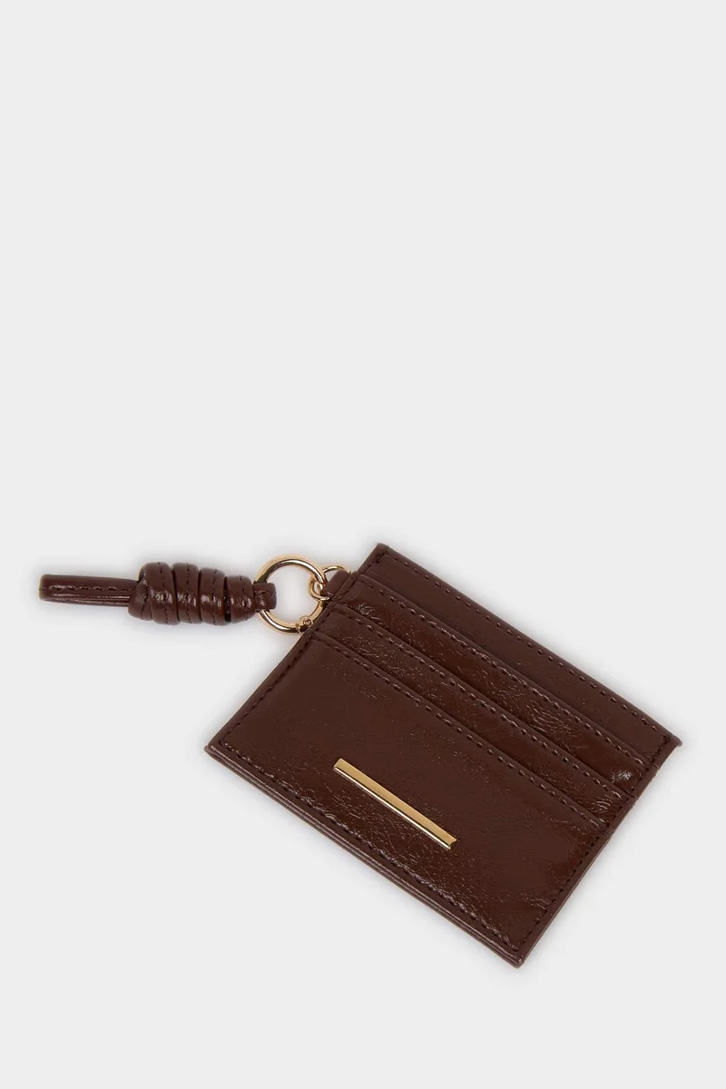ديفاكتو Woman Faux Leather Business Card Wallet