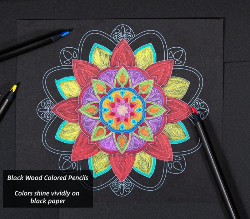 HB H & B 72 Colored Pencils Set with Coloring Book, Eraser, and Sharpener - Perfect for Drawing and Coloring - Soft Oil-Based Cores - Ideal Drawing Gift - Image 3