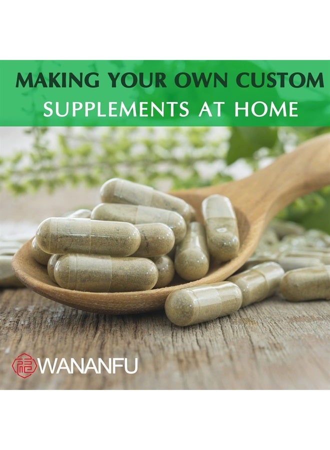 wananfu Size 00 Empty Capsules Vegetarian (1000 Count) Bundle with Micro Lab Spoon, Clear Fillable Veggie Pill Capsules 00 for Making Your Own Supplements - Image 4