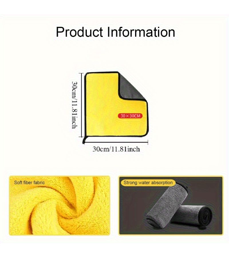 20pcs Microfiber Car Towels 11.81x11.81 Inch Green Super Absorbent Ultra Soft Washing Detailing Drying Auto Cleaning Cloths - Image 3