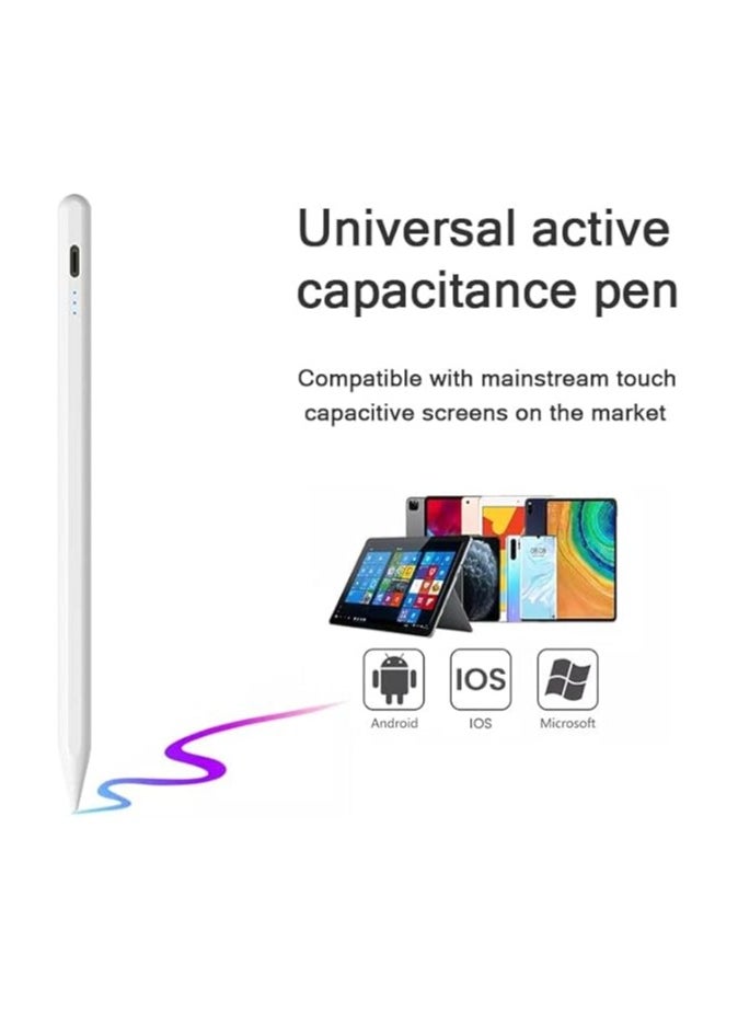 Generic - Universal Stylus Pen for Touch Screens – Compatible with iOS & Android Devices (iPad, iPhone, Samsung, Laptops, Tablets) – White - Image 1