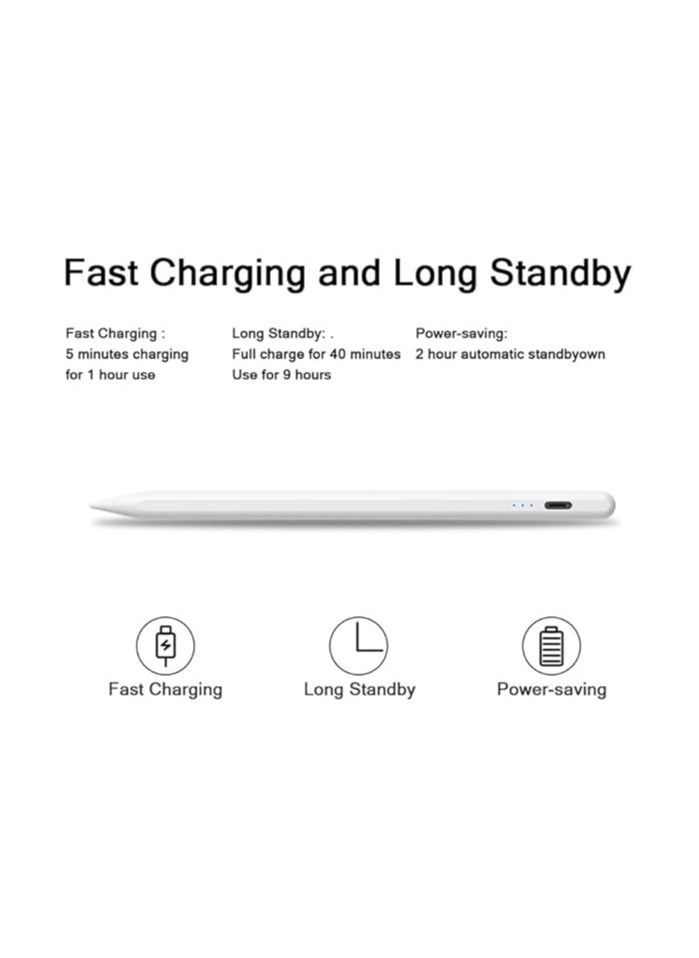 Generic - Universal Stylus Pen for Touch Screens – Compatible with iOS & Android Devices (iPad, iPhone, Samsung, Laptops, Tablets) – White - Image 1