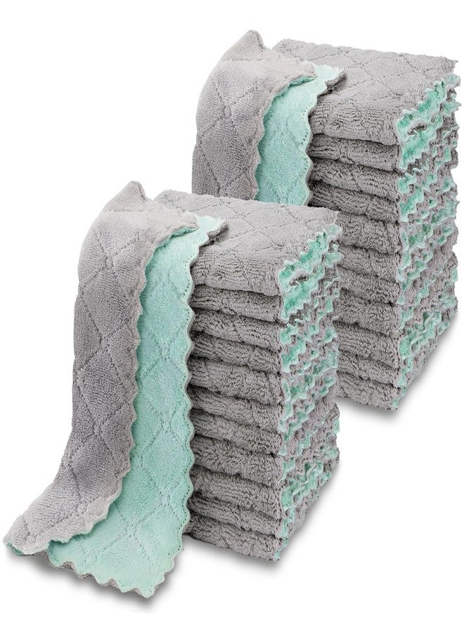AIDEA Kitchen Towels, 24 Pack Absorbent Coral Fleece Dish Towels, No Odor Reusable Dish Cloths, Microfiber Cleaning Cloths, Fast Drying Dishcloths, 6.3" x10.4" - Image 1