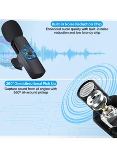 Houmt Microphone for iPhone Wireless Lavalier Microphone for iPhone iPad 2.4G Ultra Low Delay iPhone Mini Microphone iPhone Microphone for Video Recording Interview Vlog (2 in 1)  - Image 4