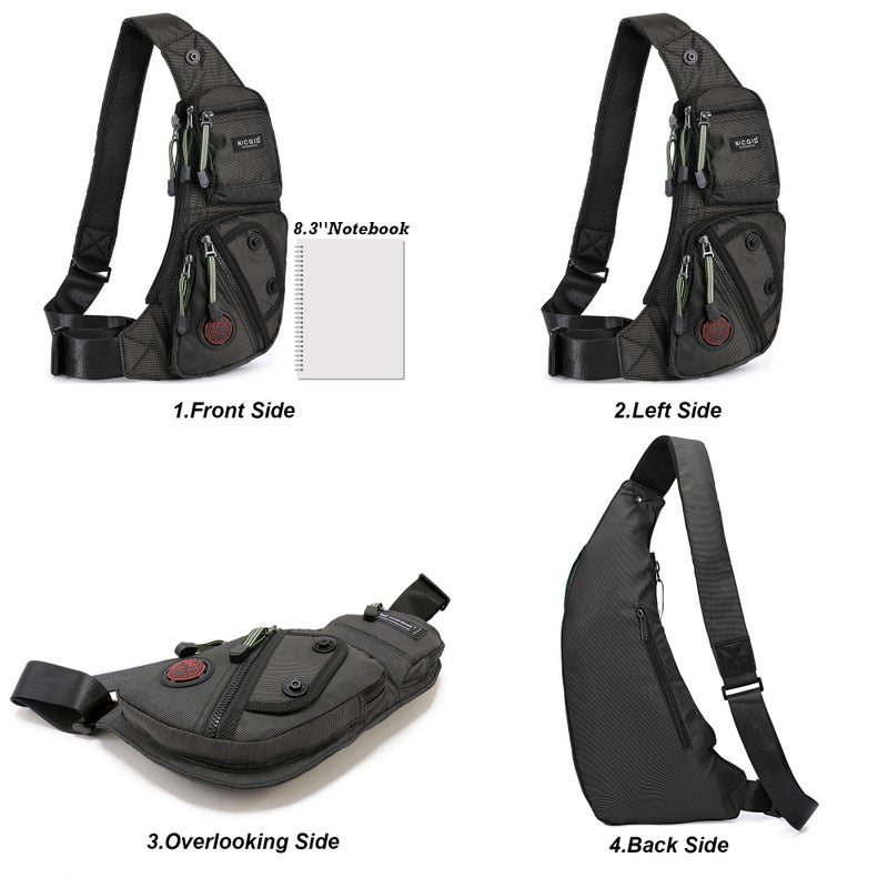 NICGID Sling Bag Chest Shoulder Backpack Crossbody Bags Casual Daypack for Men Women - Image 2