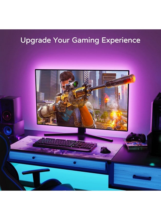 الجستو شريط إضاءة LED USB 5 فولت من Gesto - إضاءة خلفية متعددة الألوان RGB لمزامنة الموسيقى للتلفزيون والكمبيوتر المحمول وغرفة الألعاب | إضاءة خلفية للتلفزيون مع تطبيق Bluetooth والتحكم عن بعد (5 أمتار لأجهزة التلفزيون مقاس 49-85 بوصة) - Image 5