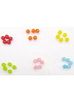 eshoppee Eshoppee 200 gm Multicolor Round Shape Plastic Beads for Jewellery Making, Art and Crafts Work, Necklace Bracelet Earring Key Chain Making DIY Kit  - Image 2