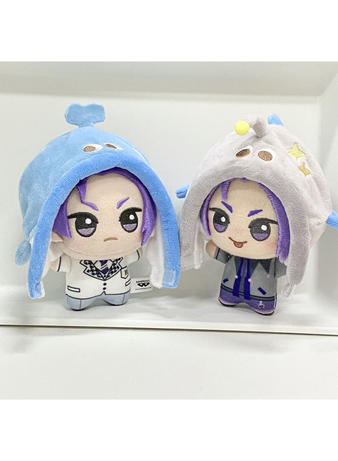 [Two-piece Package Non-biased] BABYRING10cm Marine Animal Headgear Chiikawa Nunu Cotton Doll-Specifications:10cm-Color:Lantern Fish