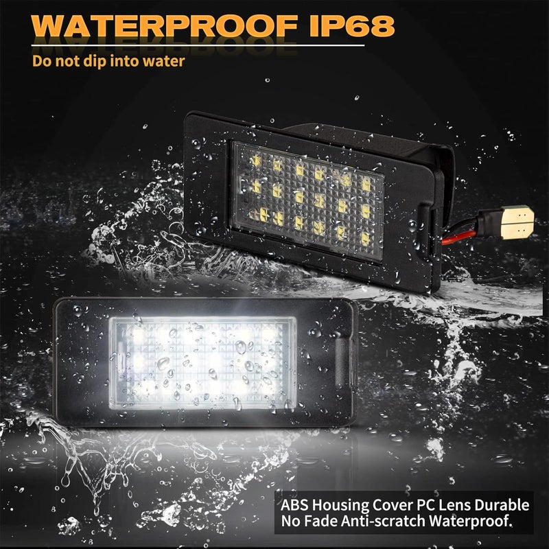 Gempro LED License Plate Lights Lamp Assembly, LED Rear Tag OEM Lamp Replacement Compatible with Chevy Tahoe Suburban Malibu/GMC Yukon XL/Cadillac Escalade ATS, White LED Lights - Pack of 2 - Image 4
