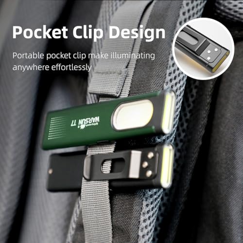 WARSUN Compact Multi-Mode Pocket LED Flashlight - 675LM, USB-C Rechargeable, IPX4, Dual Material, Red/Blue Strobe, for Everyday Carry & Travel - Image 4