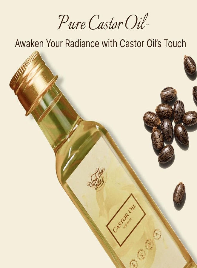 Vriksha Veda Cold Pressed Castor Oil (Arandi ka Tel) for Hair Care, Skin Care, Eyebrows & Nails - Image 2
