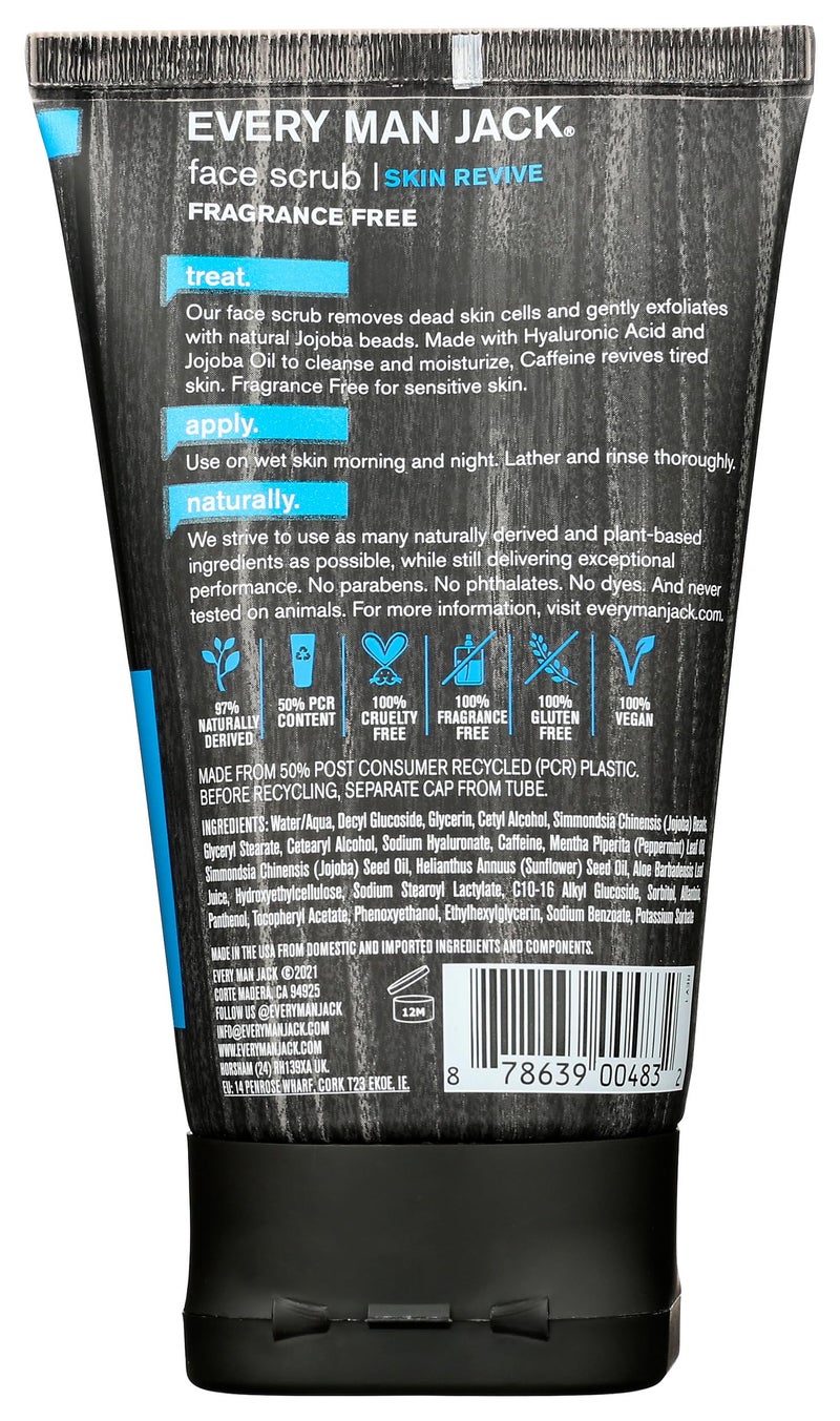EVERY MAN JACK Revive Gentle Exfoliating Face Scrub, 4.2 FZ - Image 2