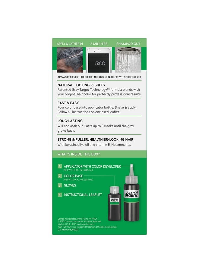 Just For Men Shampooin Haircolor Real Black H55  - Image 2