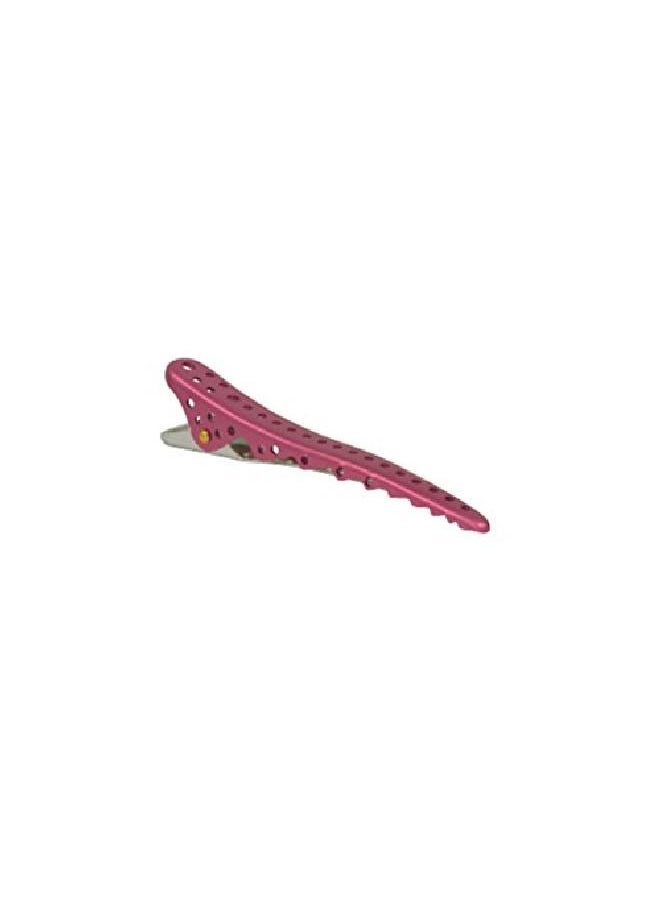 Y.S.Park - Ys Park Shark Clips Pink Metal 8Pcs - Image 1