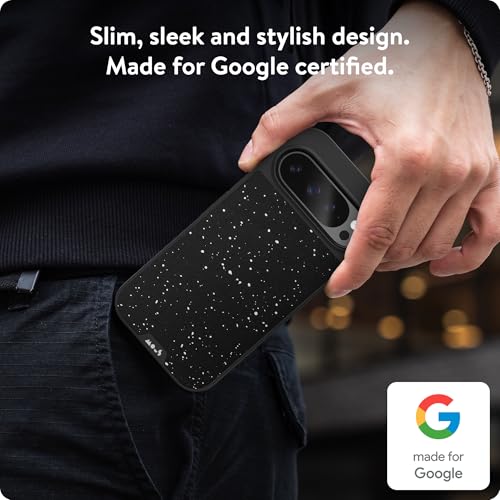 Mous for Google Pixel 9 Case MagSafe Compatible Limitless 50 Black Speckled Fabric Protective Pixel 9 Case Shockproof Phone Cover - Image 3