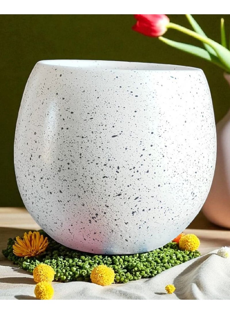 كلور زون بوتري بوت زرع فخار - مقاس 10 سم لتزيين المكتب واكسسوارات المطبخ وديكور المنزل ، طين محروق - Image 3