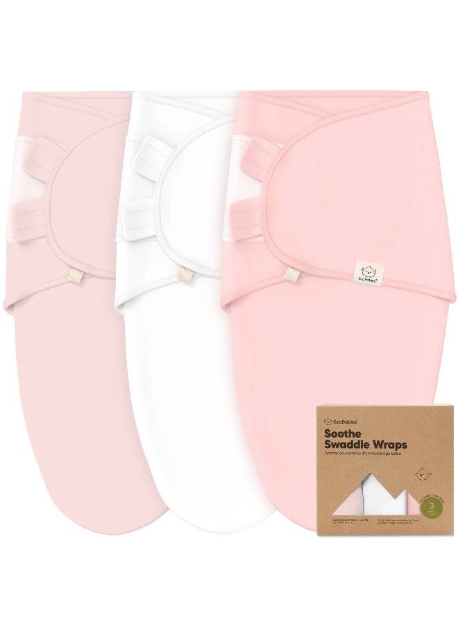 KeaBabies Soothe Swaddle Wraps 3 Pack, Newborn Swaddle Blanket, Candy - Image 1