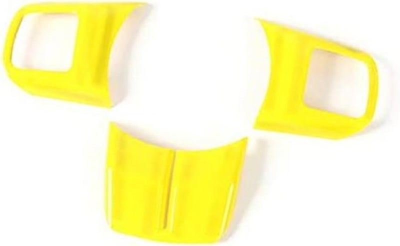 QASULER Yellow Steering Wheel Decoration Stickers for Jeep