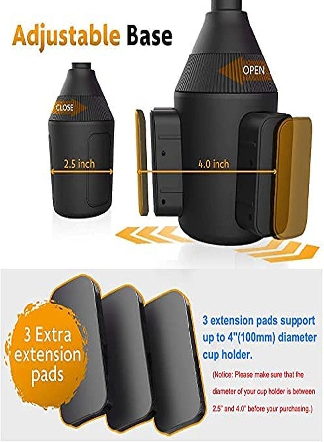 JCWINY Car Phone Holder for Pop Socket, Car Cup Holder Phone Holder Compatible with Popsocket Mount for Car, Flexible Gooseneck Car Mount for Pop Mount Fits iPhone Samgsung and Any Smartphones - Image 3