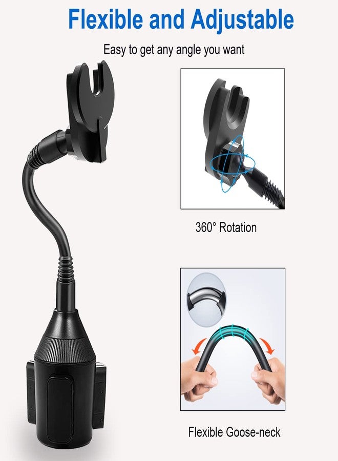 JCWINY Car Phone Holder for Pop Socket, Car Cup Holder Phone Holder Compatible with Popsocket Mount for Car, Flexible Gooseneck Car Mount for Pop Mount Fits iPhone Samgsung and Any Smartphones - Image 2