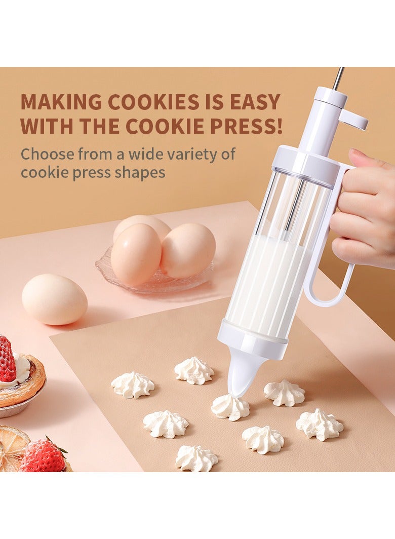 Stainless Steel Cookie Press, Baking Cookie Press, Cookie Press Gun Set with 12 Cookie Cutters, Ideal for DIY Cake Decorating and Baking Supplies - Image 2